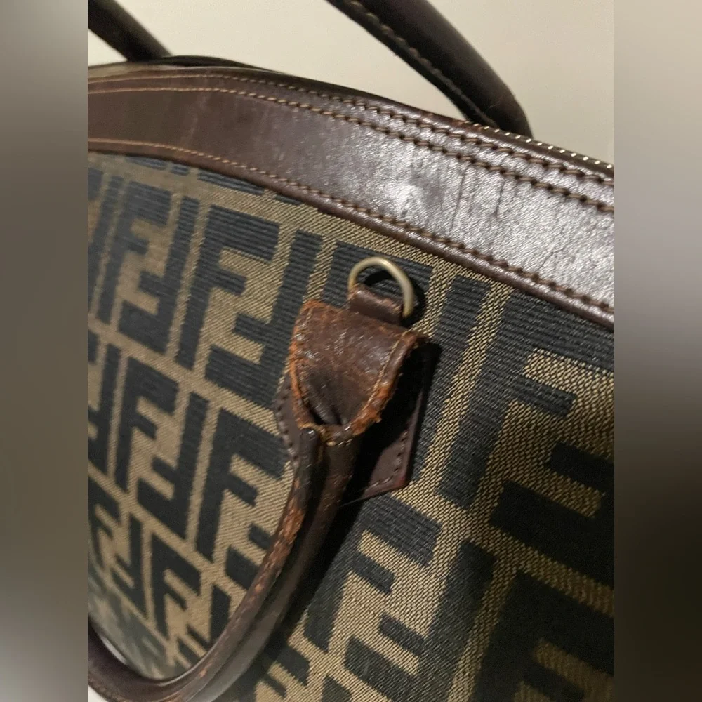 Vintage Fendi zucca canvas satchel with coa - Picture 4 of 16